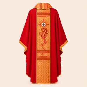 Áo Lễ Màu Đỏ Ms 09 mặt sau