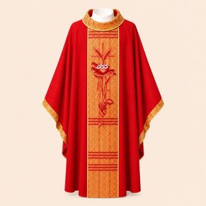 Áo Lễ Màu Đỏ Ms 09 mặt trước