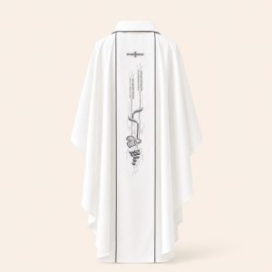 Áo Lễ Màu Trắng Ms 01 mặt sau