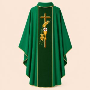 Áo Lễ Màu Xanh Ms 06 mặt trước