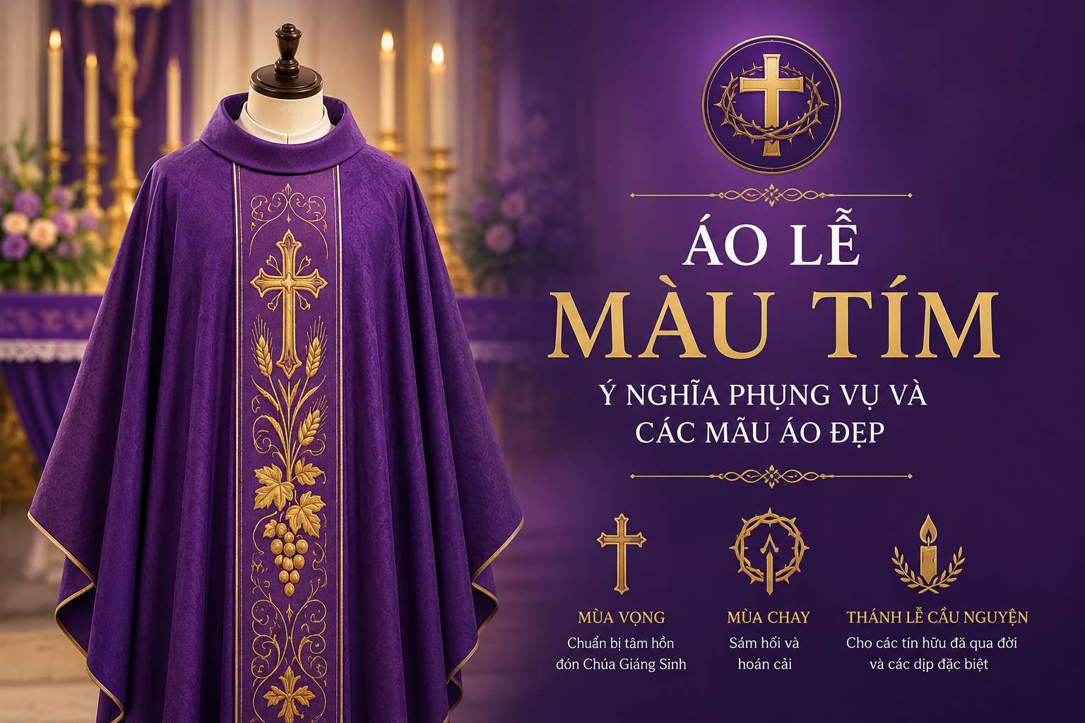 áo lễ màu tím