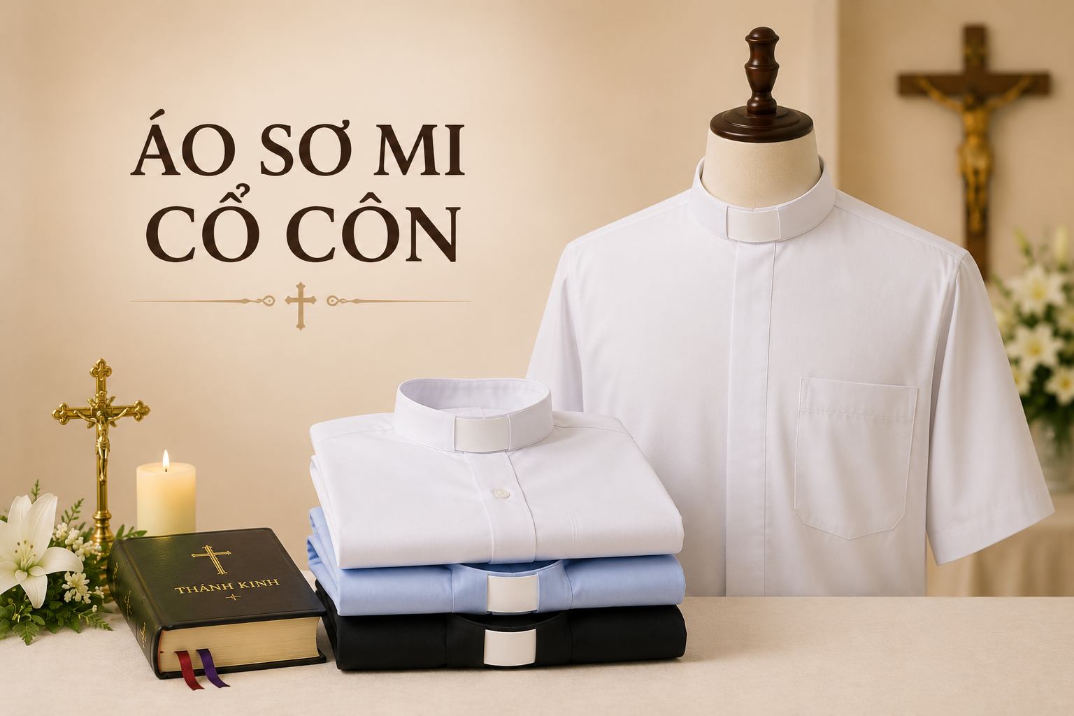 áo sơ mi cổ côn